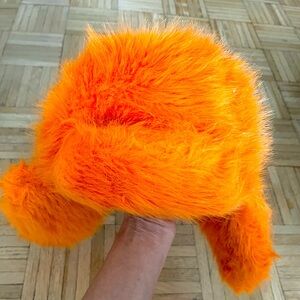 Fluffy Orange hat unisex